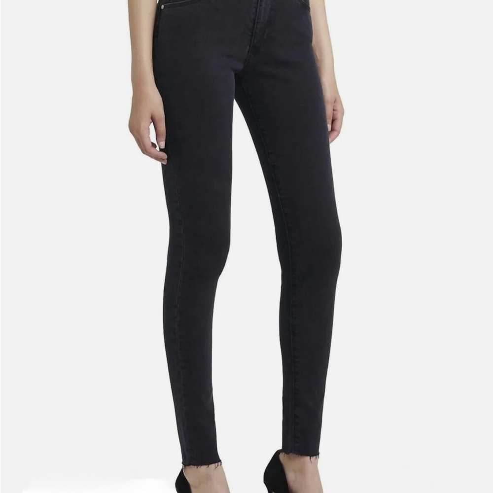 AG (American Girl) - The Farrah Skinny Ankle High/Rise Black Jean 25R